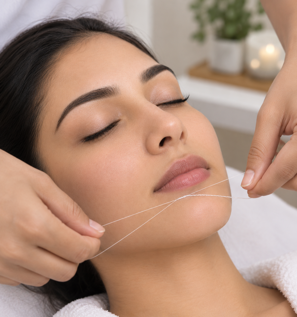 Lower lip threading
